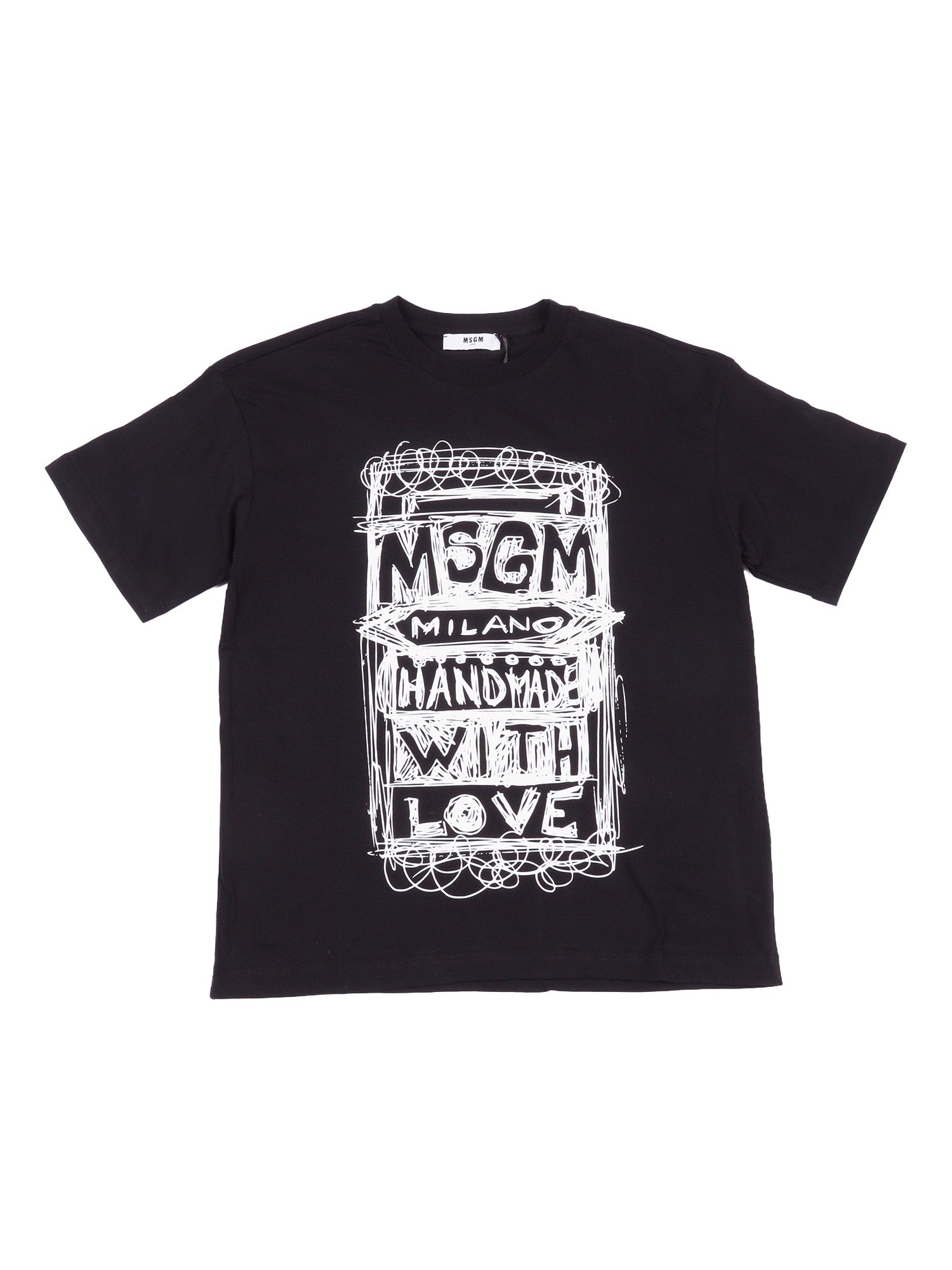 WASHED OVER JERSEY T-SHIRT UNISEX Black Cotton Short Sleeves