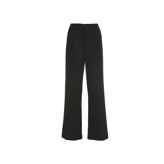 Wide-Leg Pants Black Viscose Polyamide