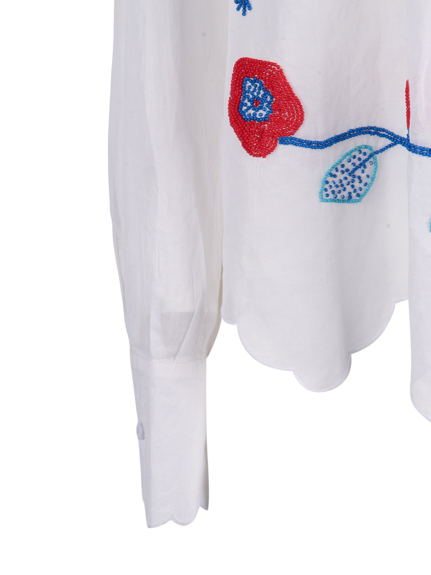 Bohemian Shirt With Broderie En R�ve Embroidery White