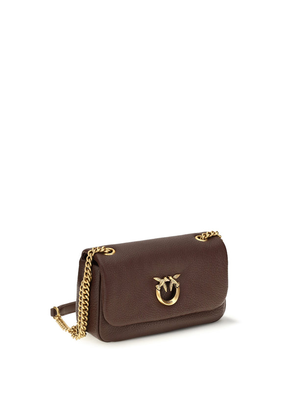 Shoulder Bag Love Click Soft Intense Brown Brown/antique Gold Calf Leather