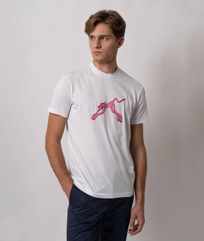 T-Shirt Pink Panther Lightgrey Round Neck