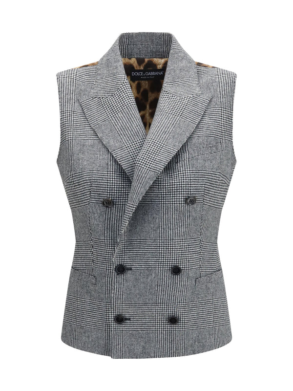Prince Of Wales Double Breasted Vest Quadri-check-tartan Shirt