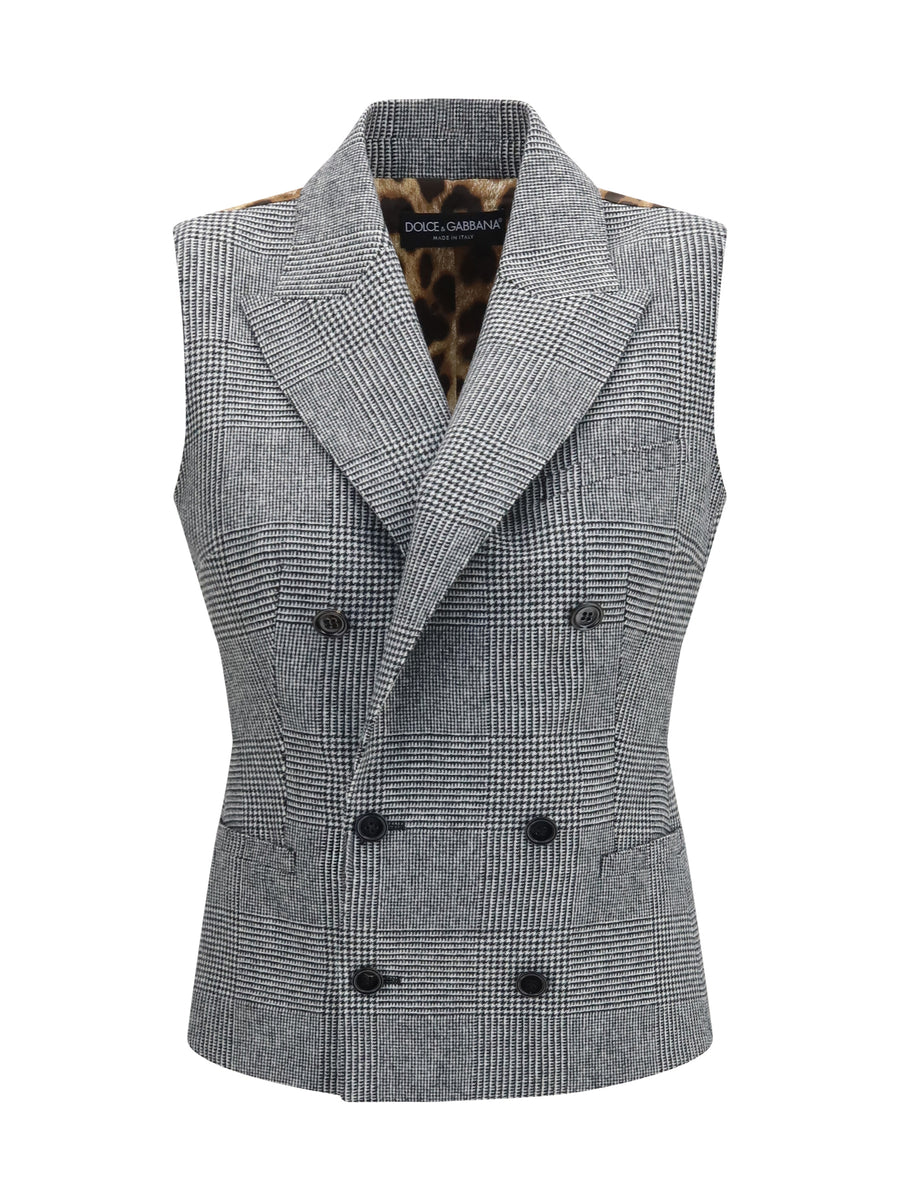 Prince Of Wales Double Breasted Vest Quadri-check-tartan Shirt