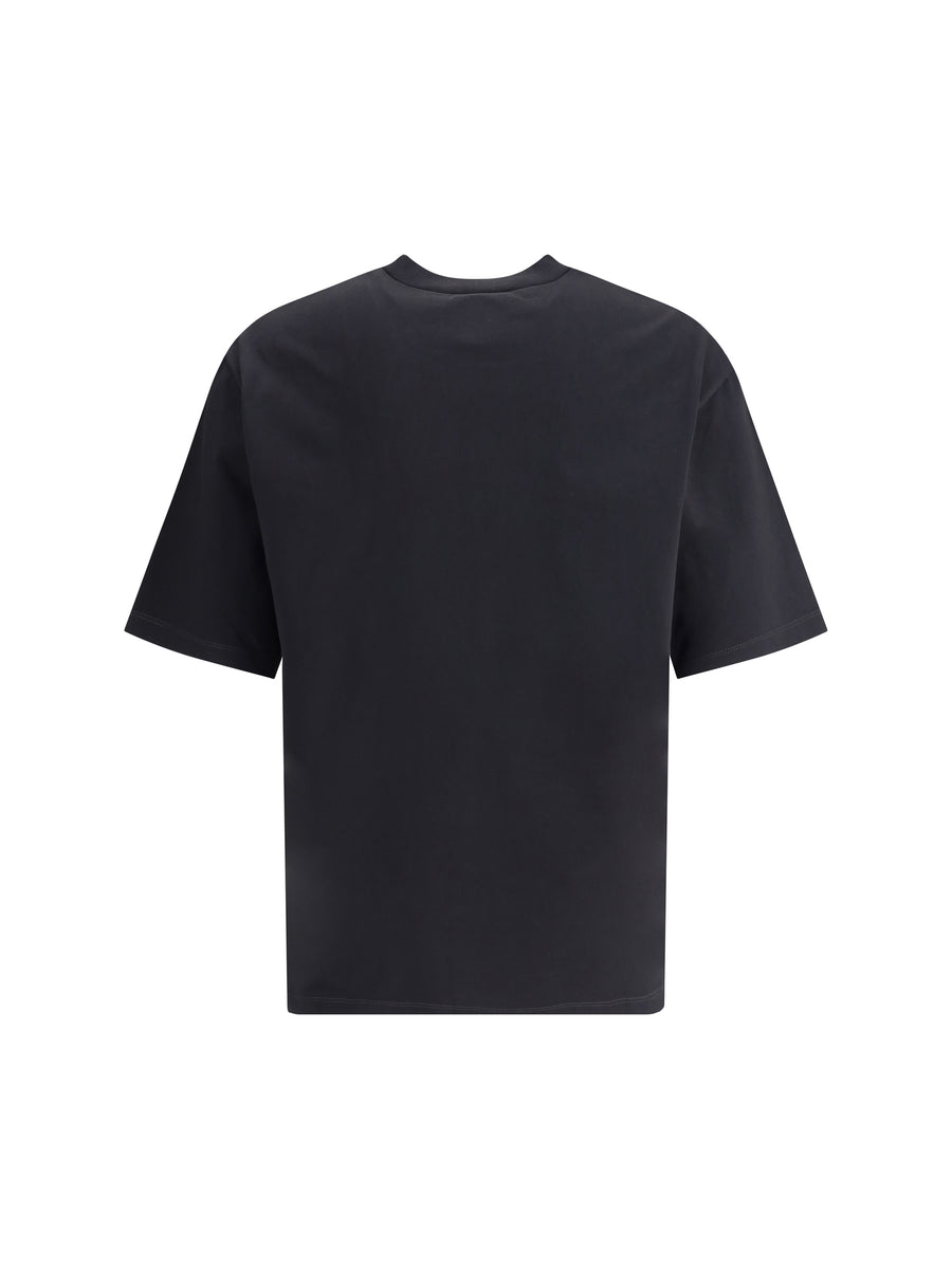 T-Shirt With Logo Black Cotton T-shirts