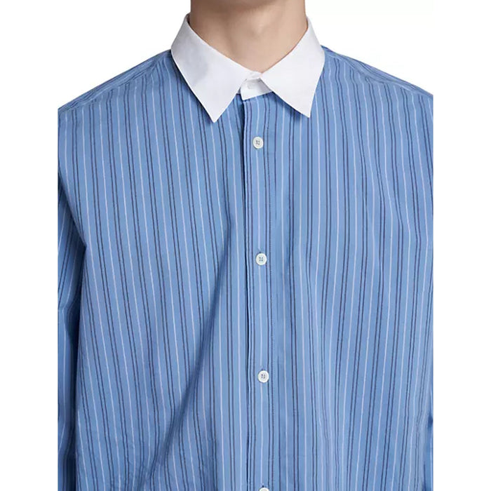 Loewe Striped Cotton Shirt Blue