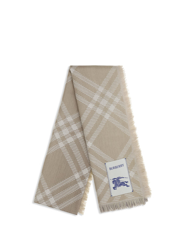 Scarf Wool And Silk Sand (ovis Aries)