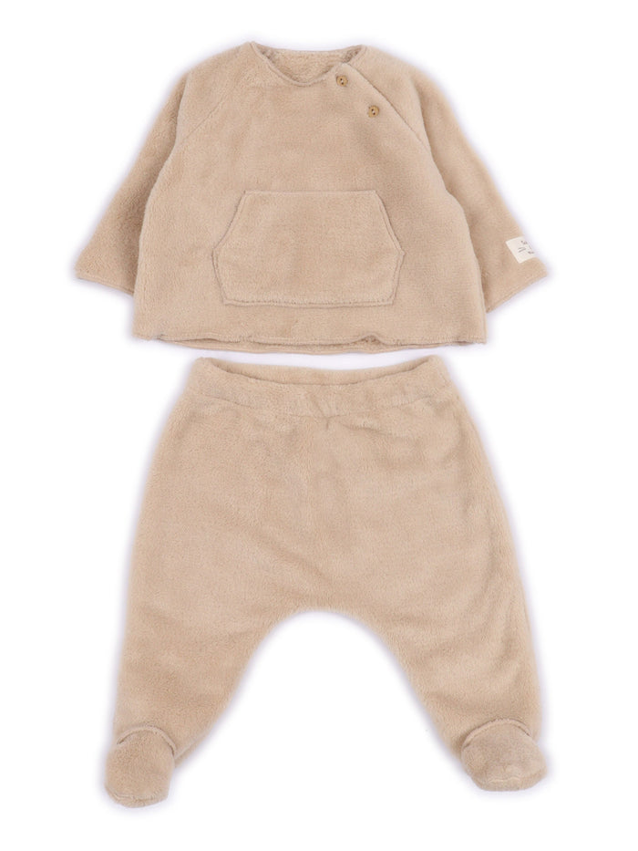 SET Beige Polyester Suits