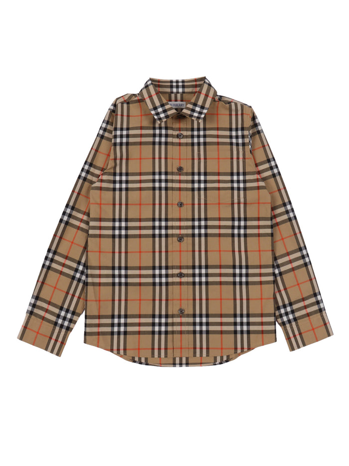 KID BOY SHIRTS Beige Cotton