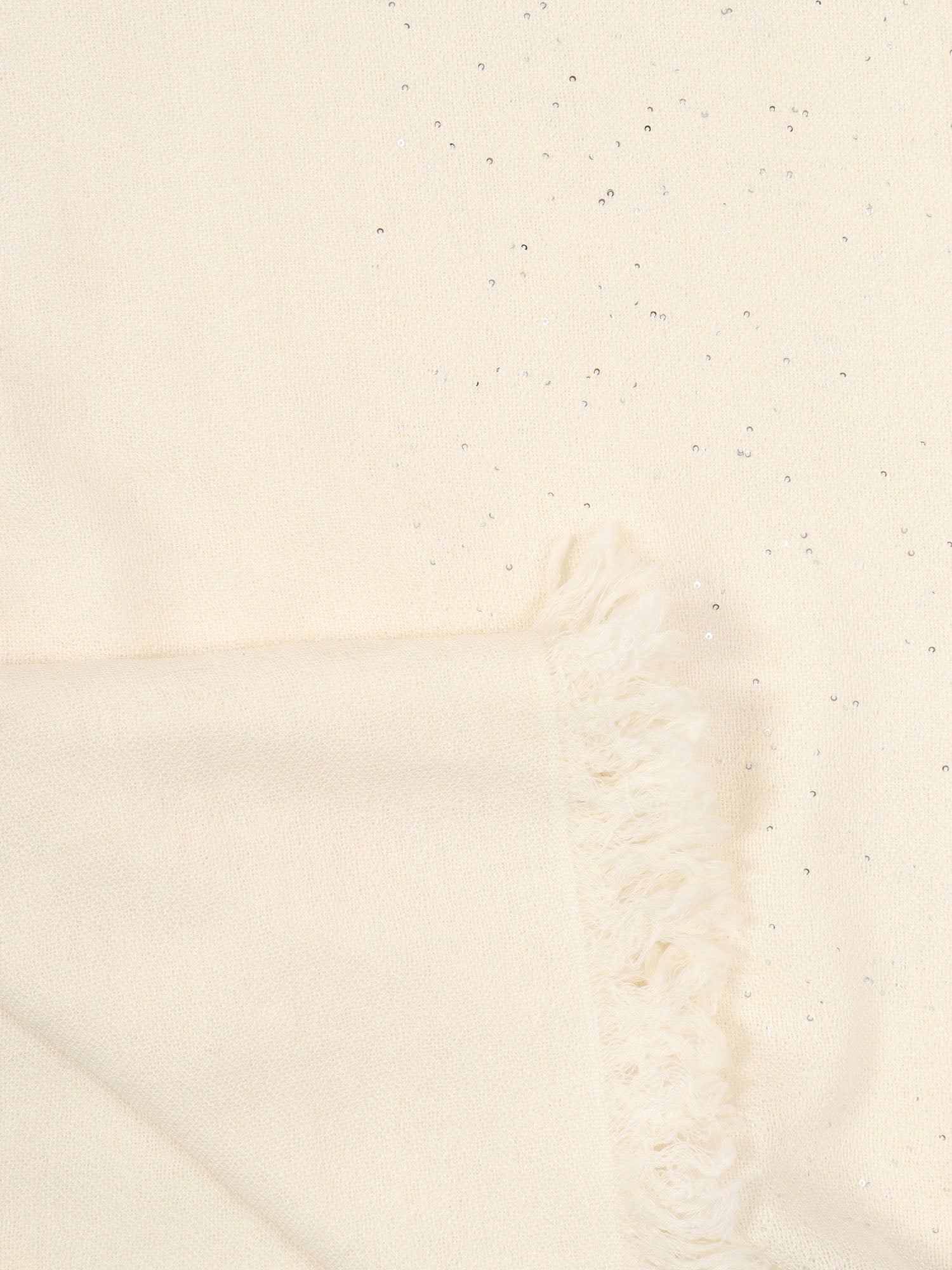 Kundy 85x185 Scarf White Virgin Wool Silk Polyester