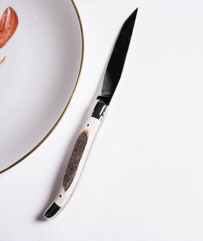 Deer Table Knives Beige Cutlery
