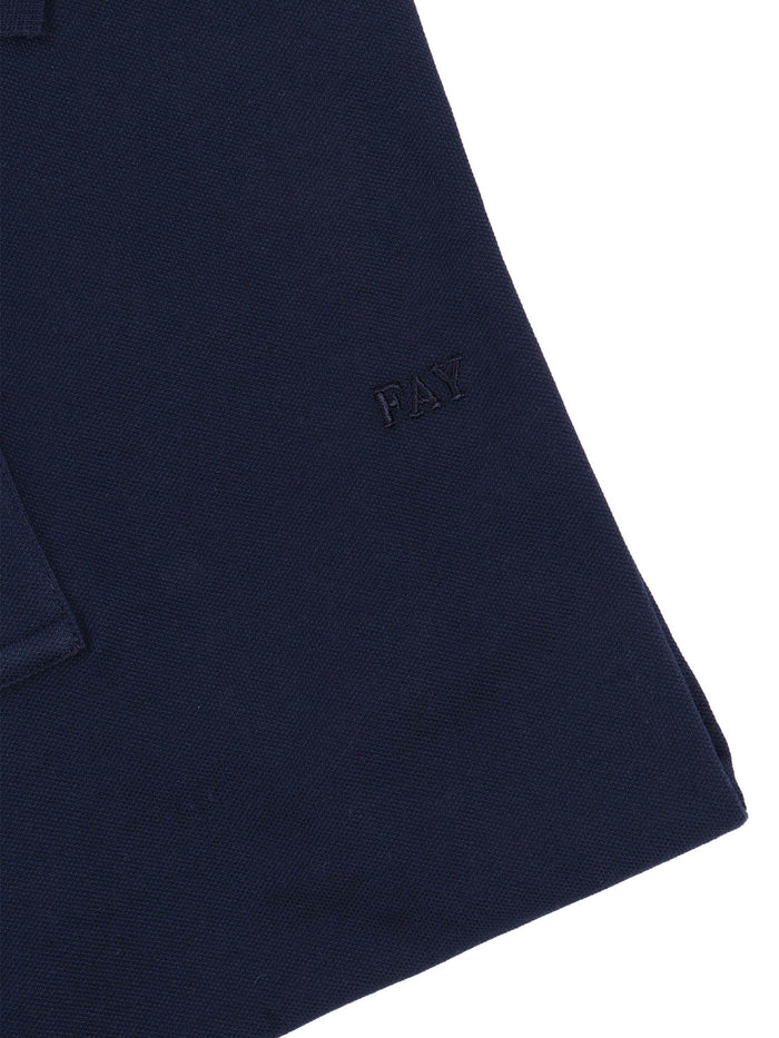 PIQUET POLO Blue Cotton Elastane Shirt