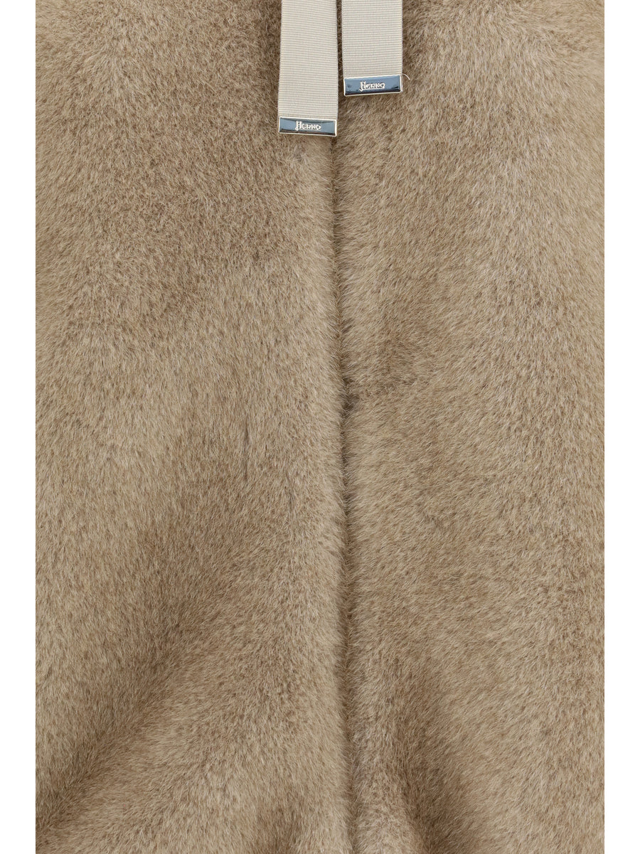 Hooded Eco-Fur Jacket Chantilly Outer Polyester Puffer