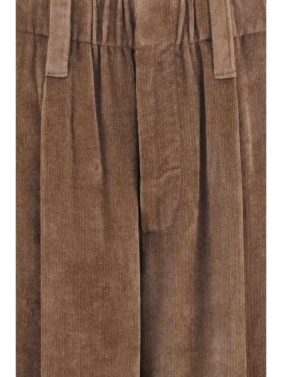 Viscose And Cashmere Trousers, Cigar Brown