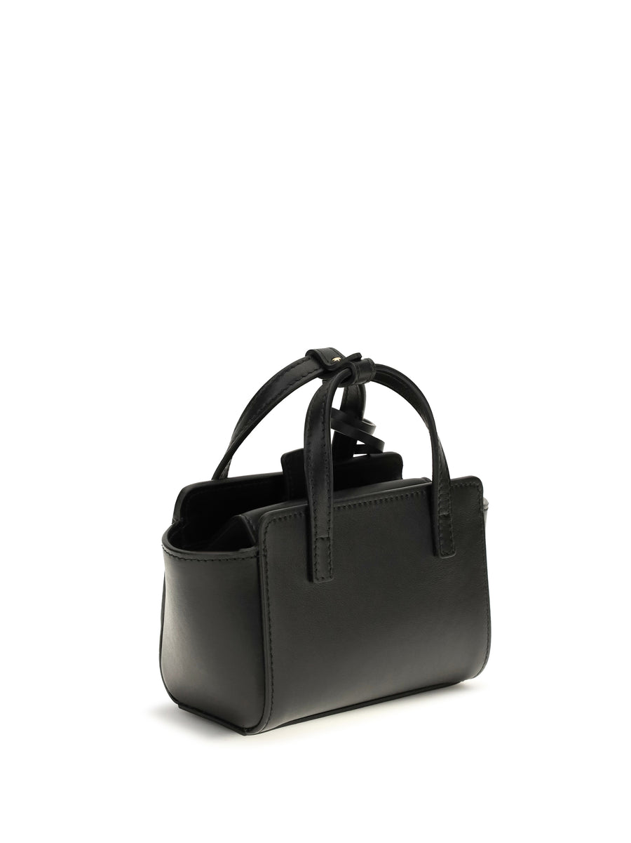 Handbag Flap Mini Black Calfskin Calf Leather (bos Taurus) Shoulder Bags