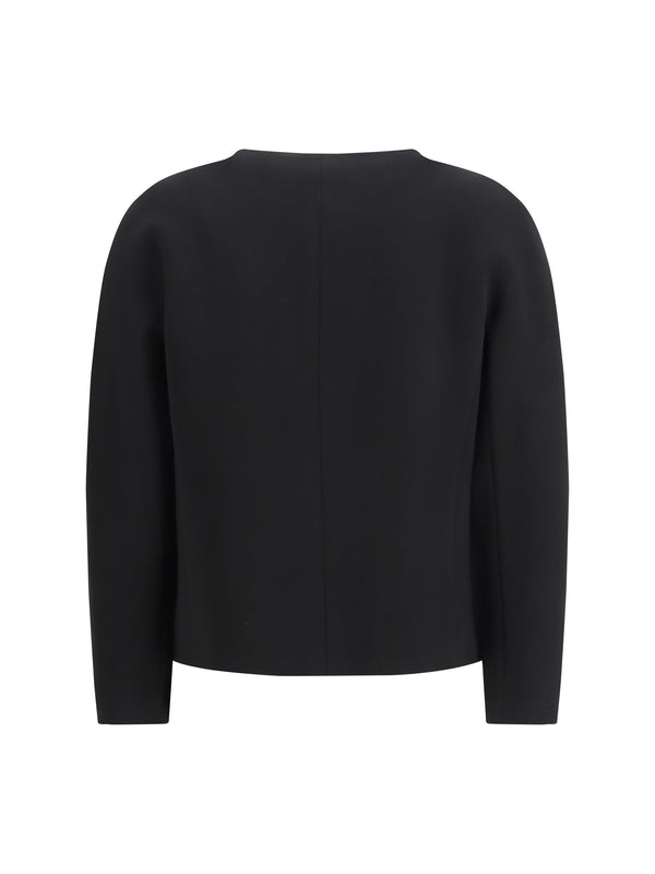 Boxy Cady Jacket Black Outer Triacetate Dress