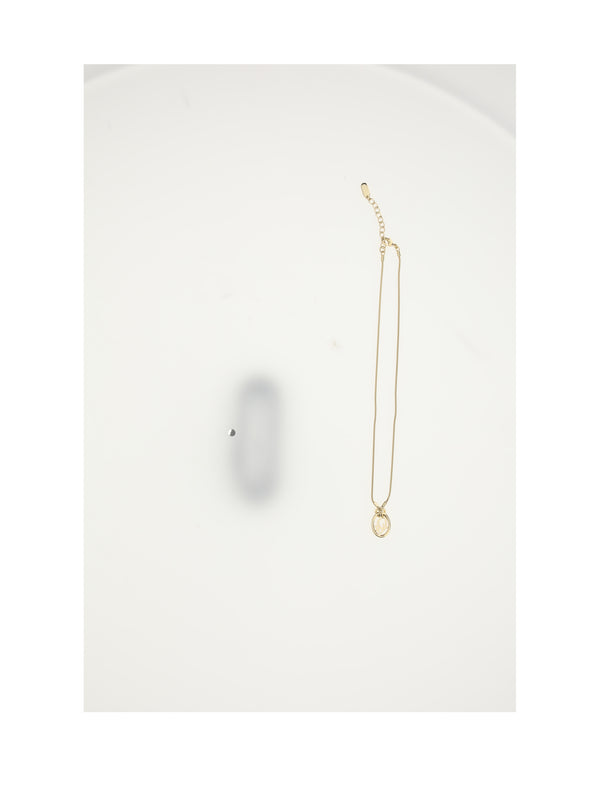 Necklace Oblique Gold Brass Necklaces