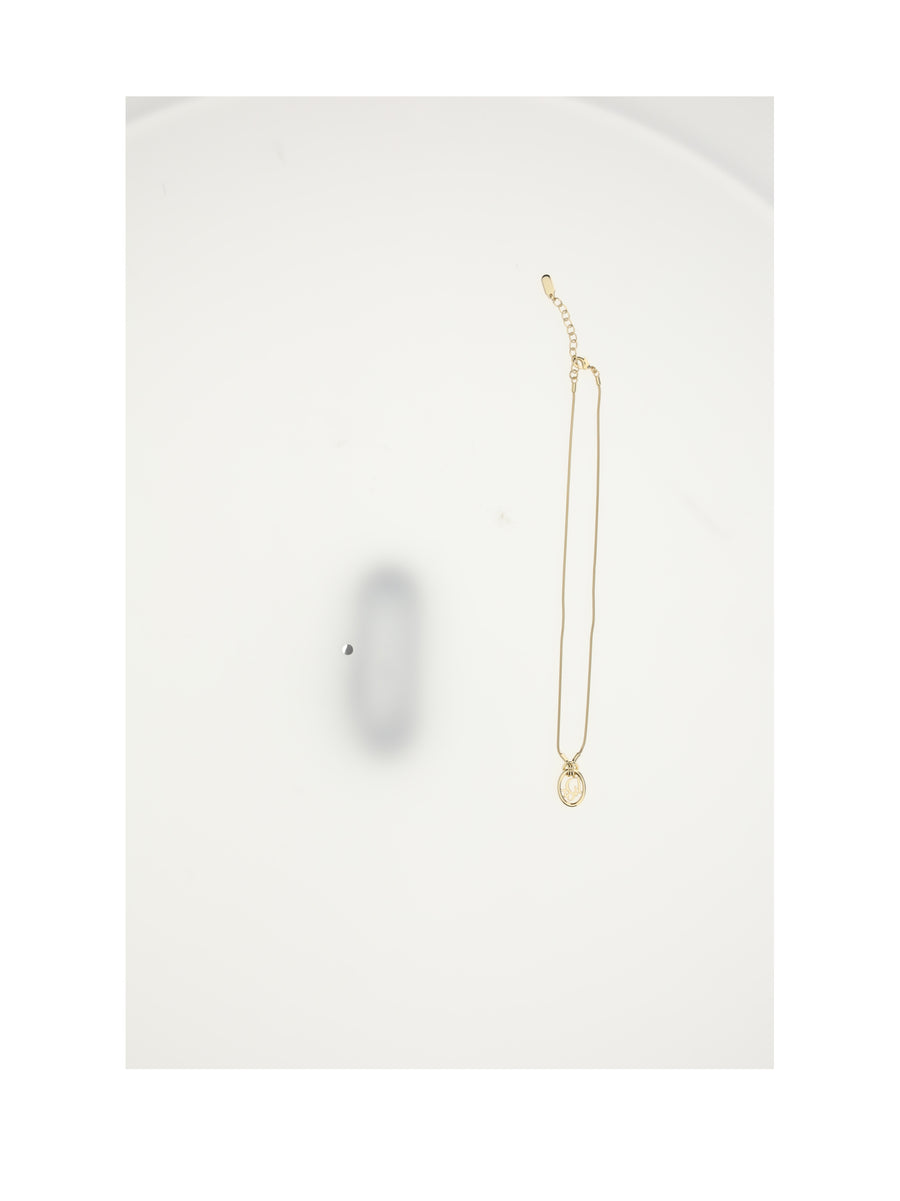 Necklace Oblique Gold Brass Necklaces