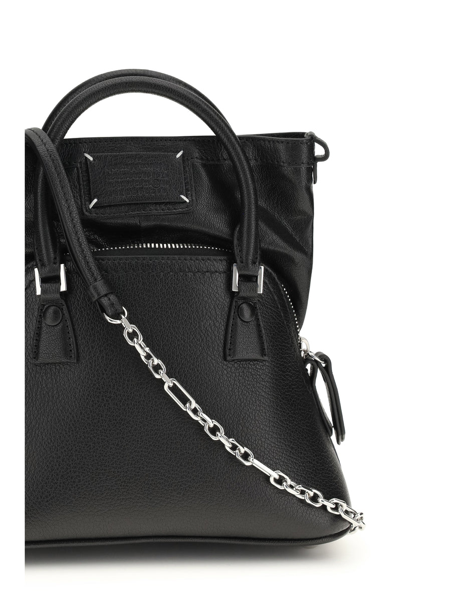 Handbag 5ac Micro Black Goatskin (hircus) Shoulder Bags