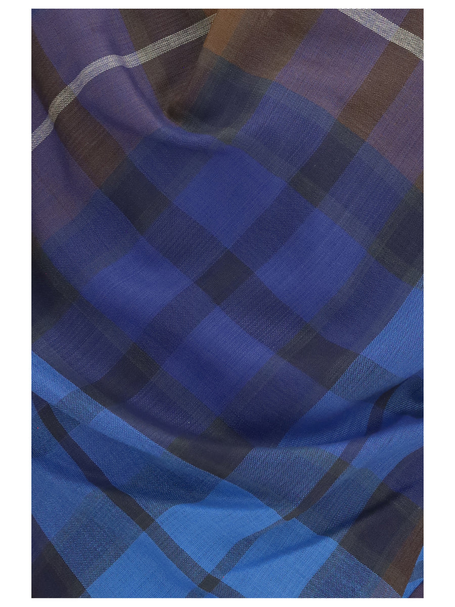 Corset Sunday Checked Blue-Brown Blue/brown Polyester Tops