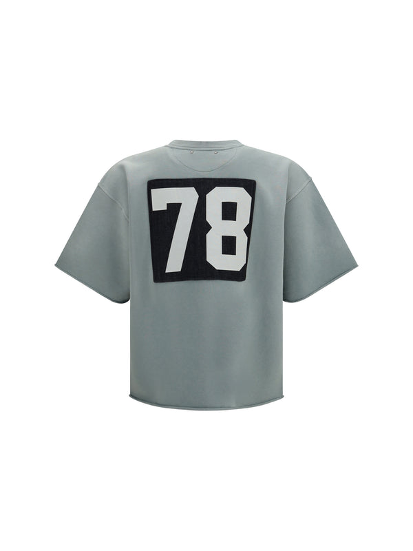 Short-Sleeve Sweatshirt With Back Print Iceberg Green Cotton Sweatshirts