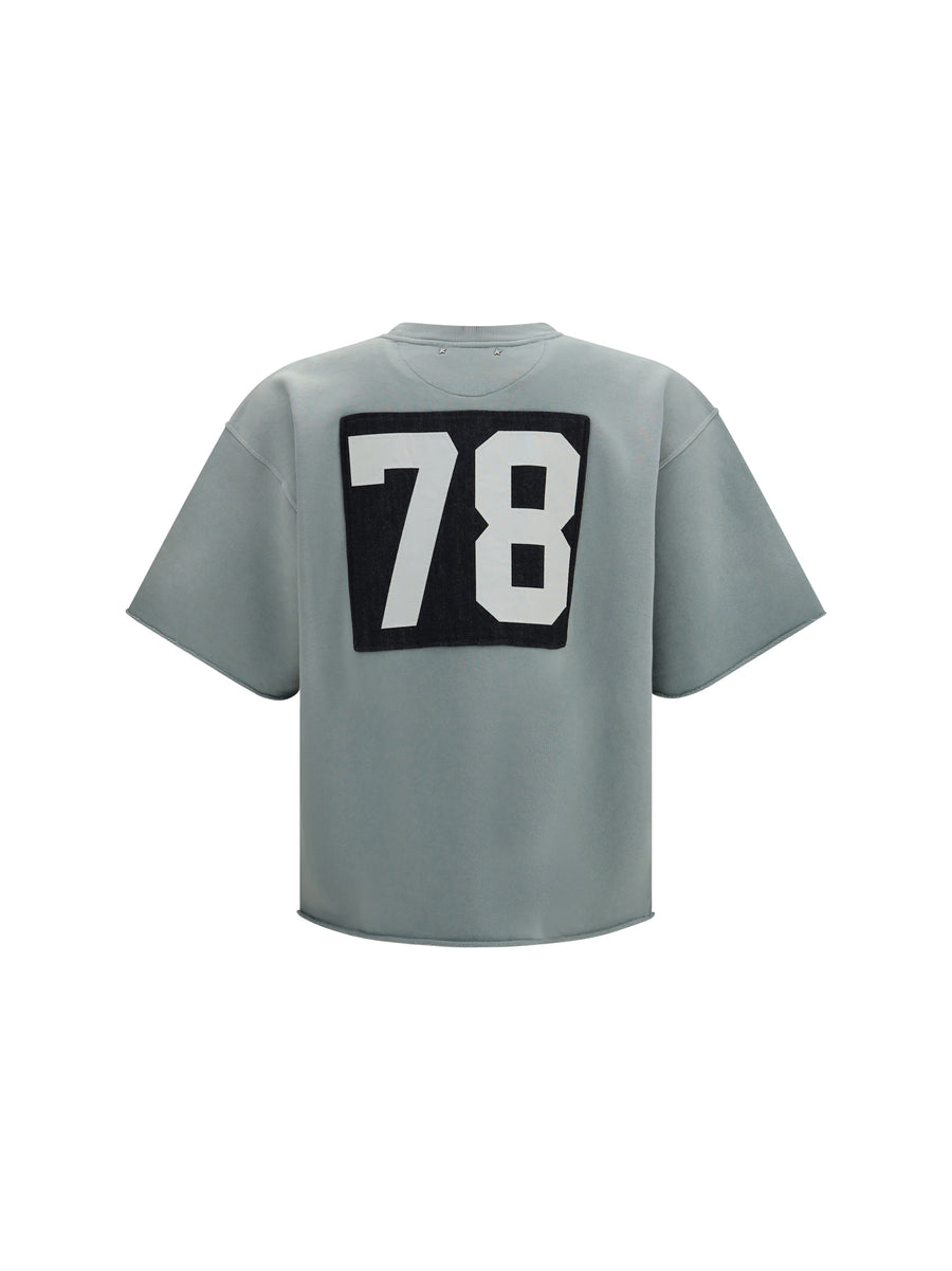 Short-Sleeve Sweatshirt With Back Print Iceberg Green Cotton Sweatshirts