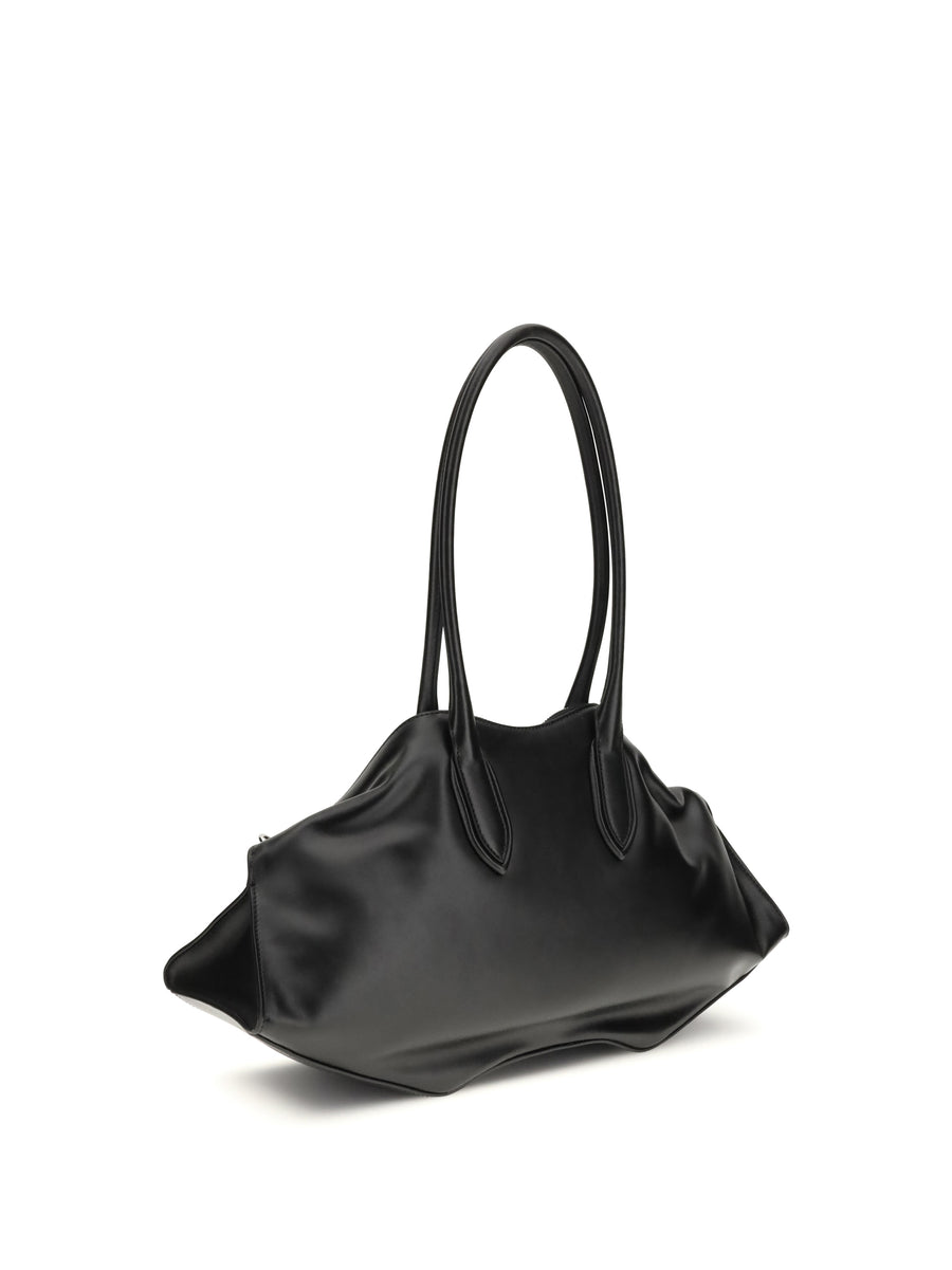 Shoulder Bag Manta Black-Silver Black/silver Calf Leather (bos Taurus)
