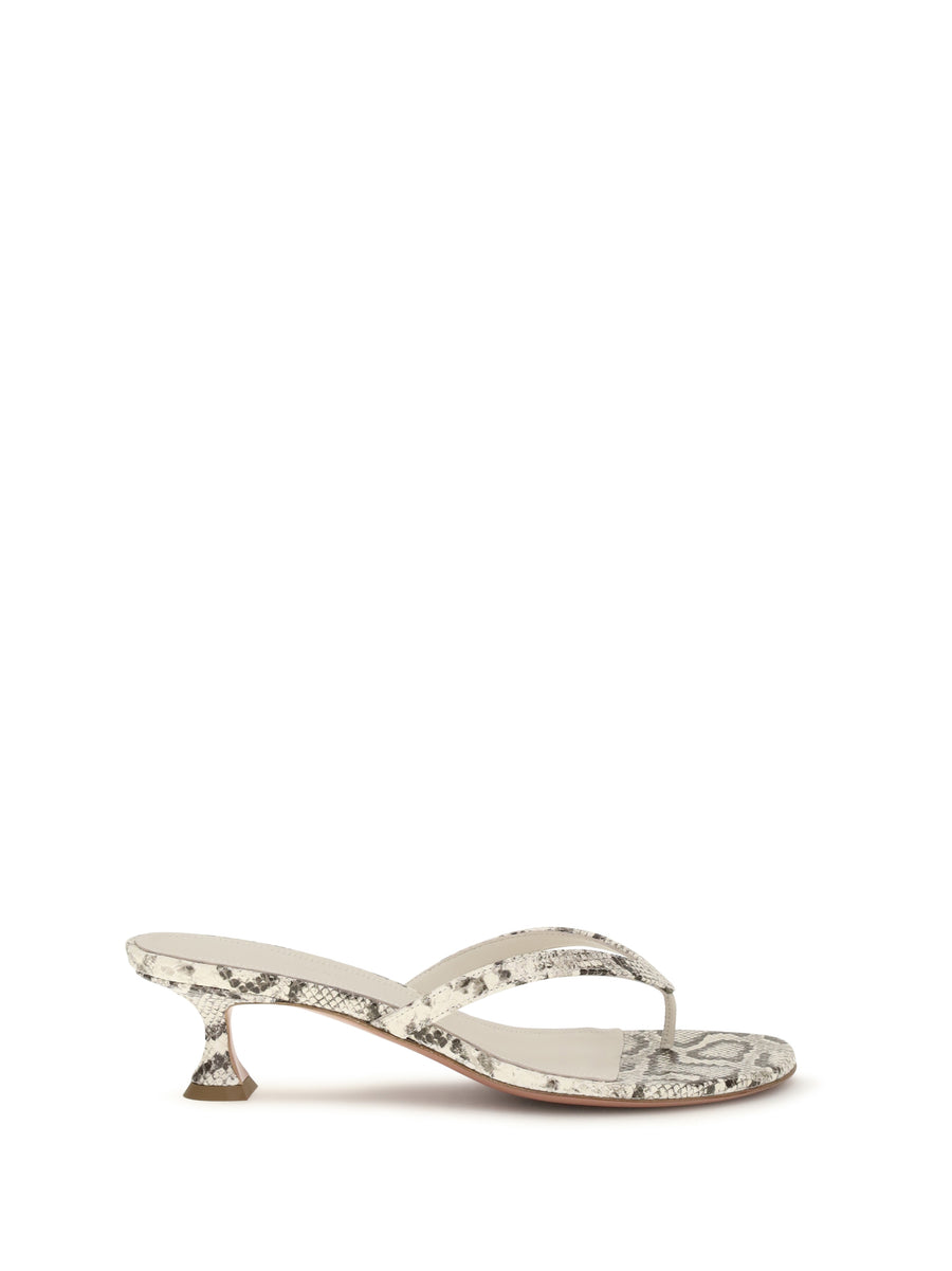Snake-Print Juliette Thong Sandals Natural Printed Snake