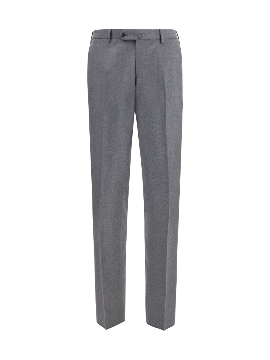 Pants Tailored Virgin Wool Grey Fleece (ovis Aries) Trousers
