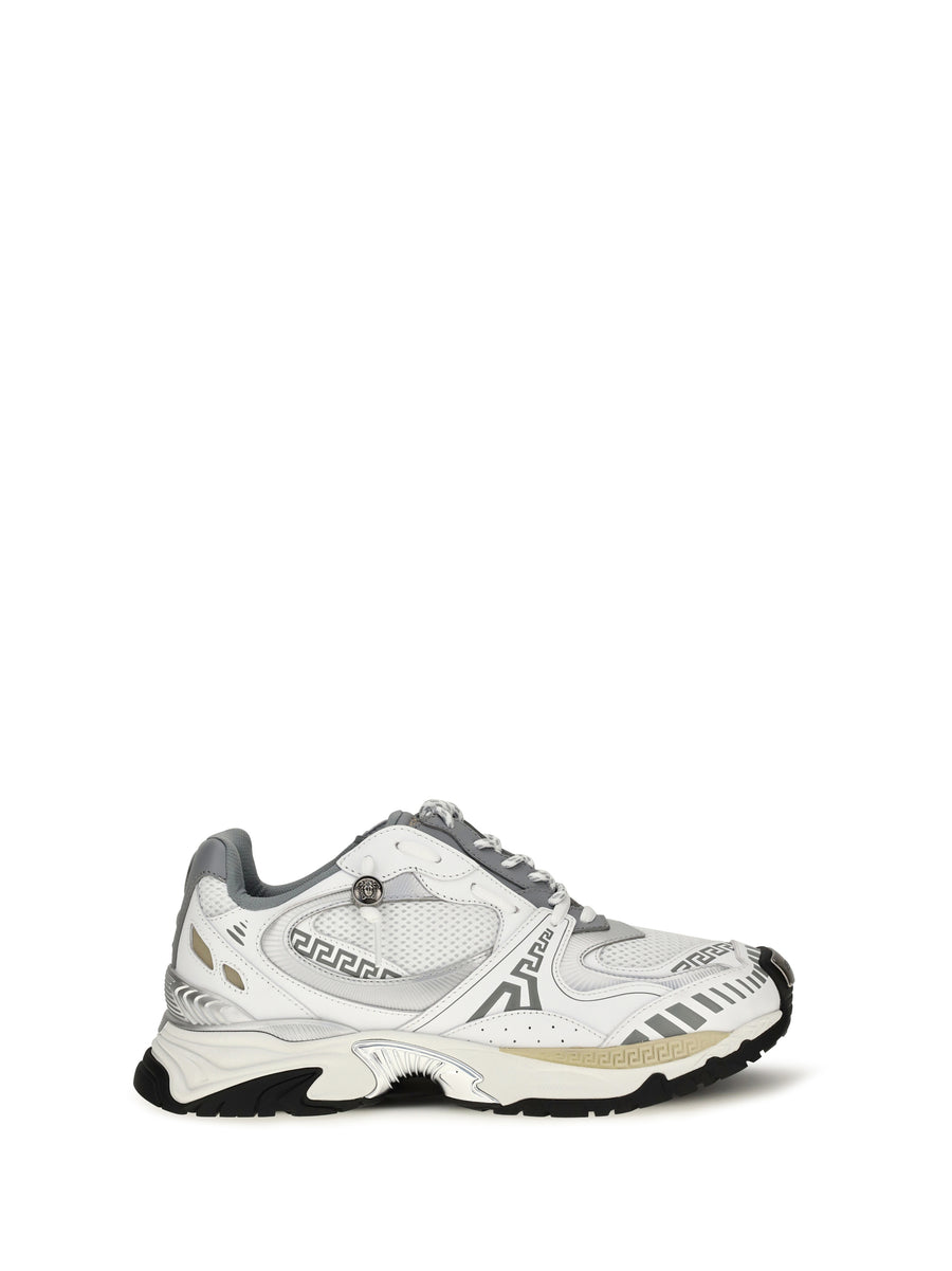 Icaro Sneakers Fabric, Mesh And Leather 6ed9k-white+silver+concrete-palladium '82