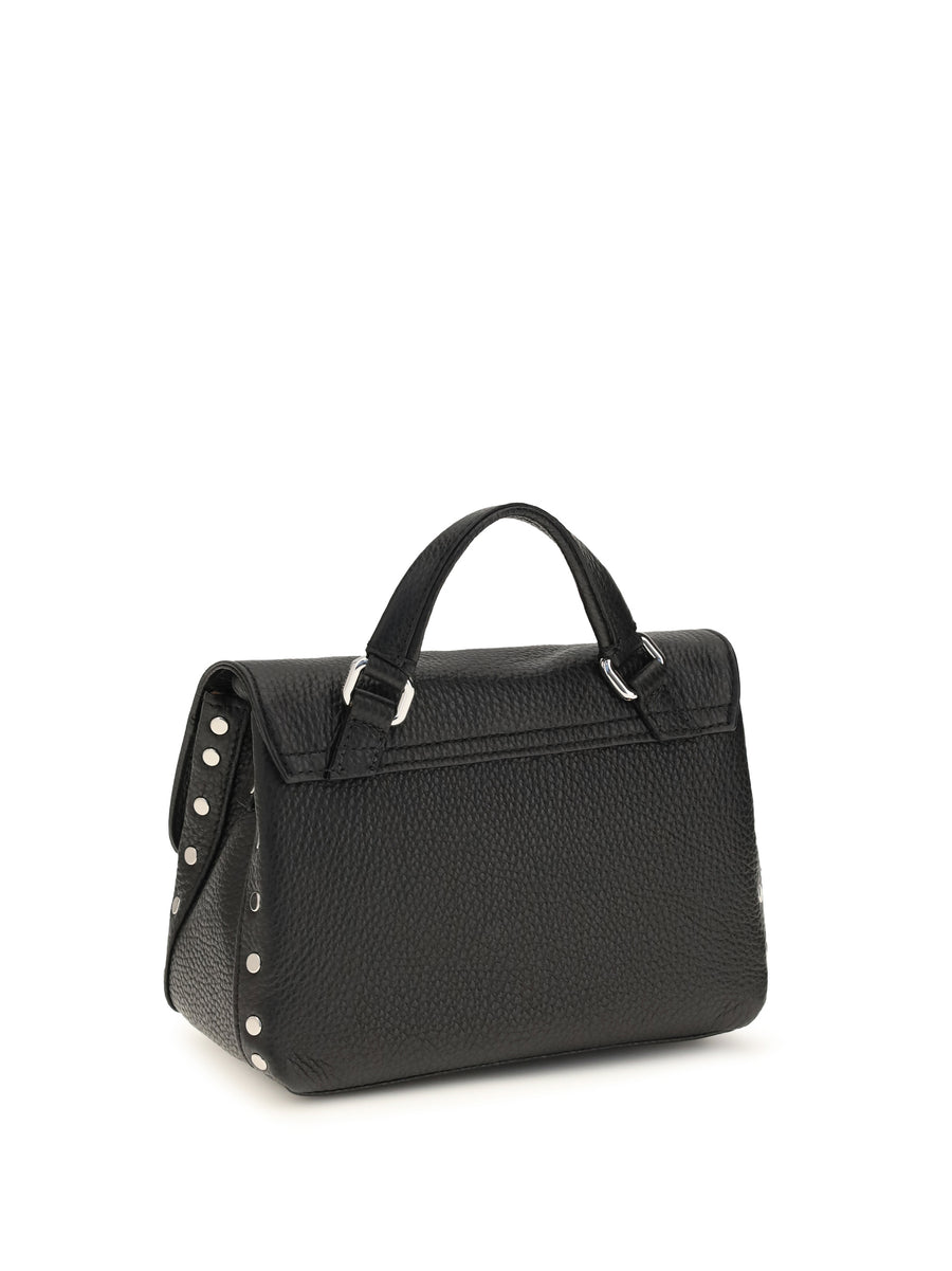 Handbag Baby Postina Black Calf Leather Shoulder Bags