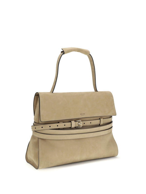 Handbag Tie Me Ecru Calf Leather Handbags
