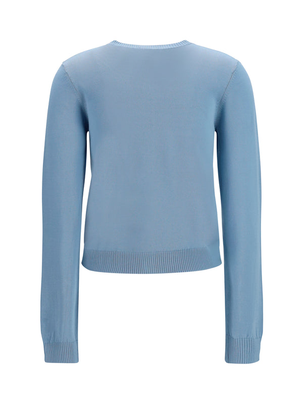 Cardigan Diamond-Pattern Soft Chambray Cotton