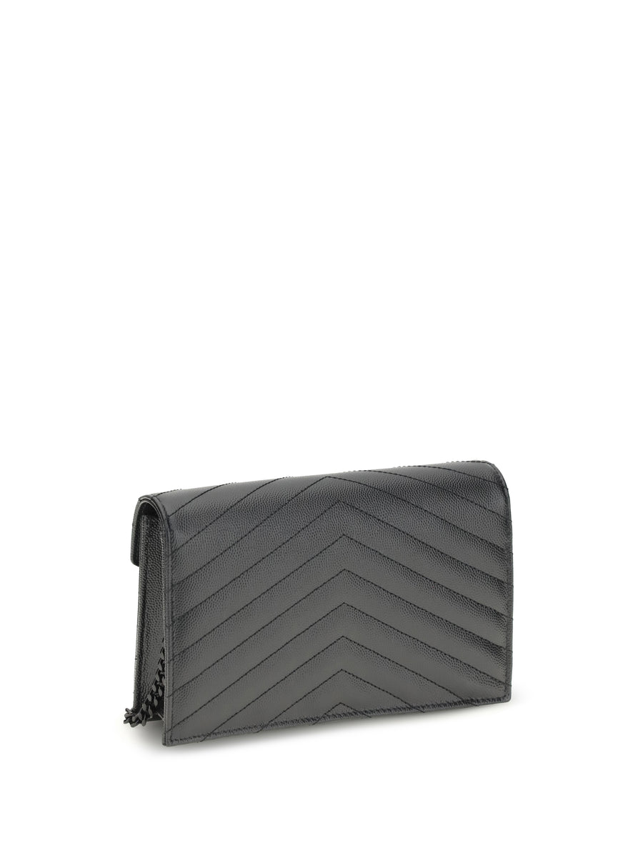 Shoulder Bag Cassandre Black Calf Leather Wallets & Purses