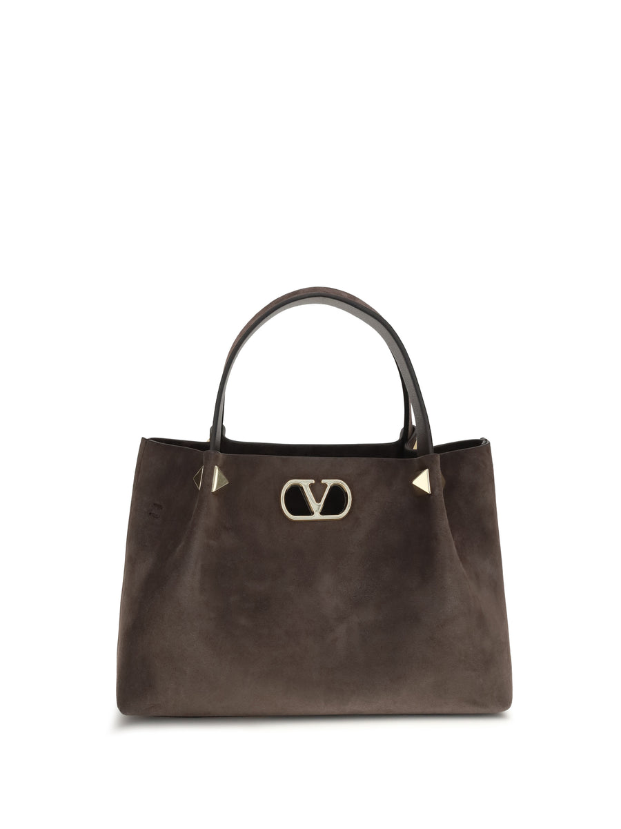 Small Suede Handbag Ebony Brown Calf Leather Bos Taurus Shoulder Bags