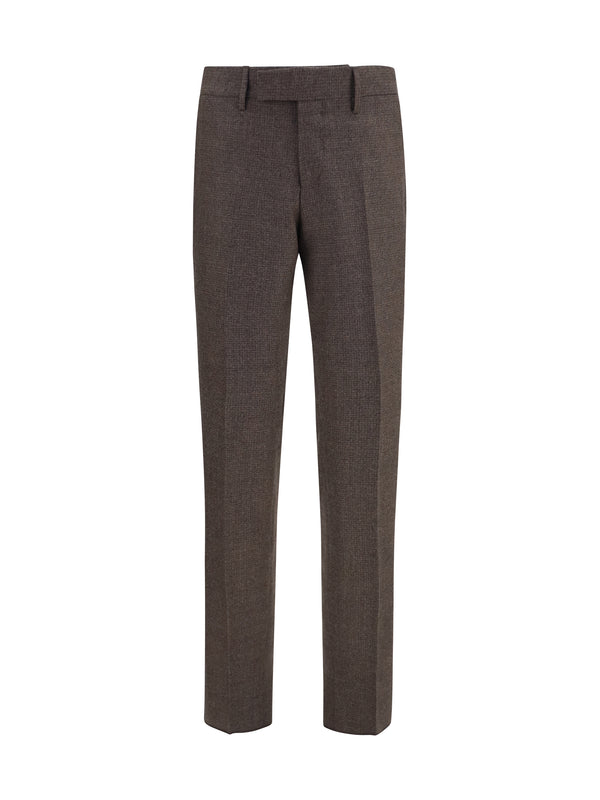 Tailored Viscose Pants Brown Trousers