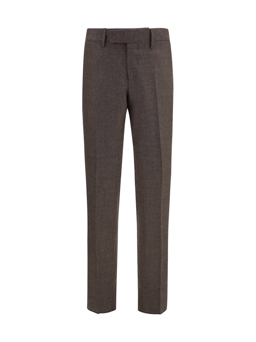 Tailored Viscose Pants Brown Trousers