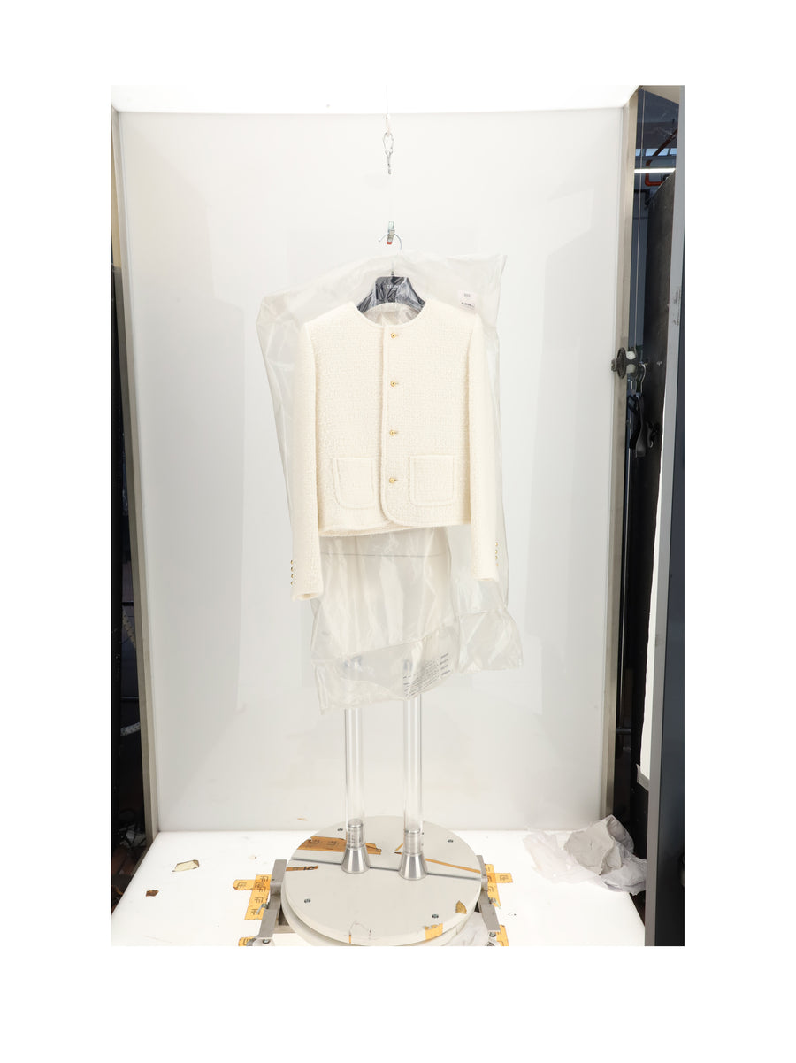 Jacket Icone White Cashmere (capra Hircus)