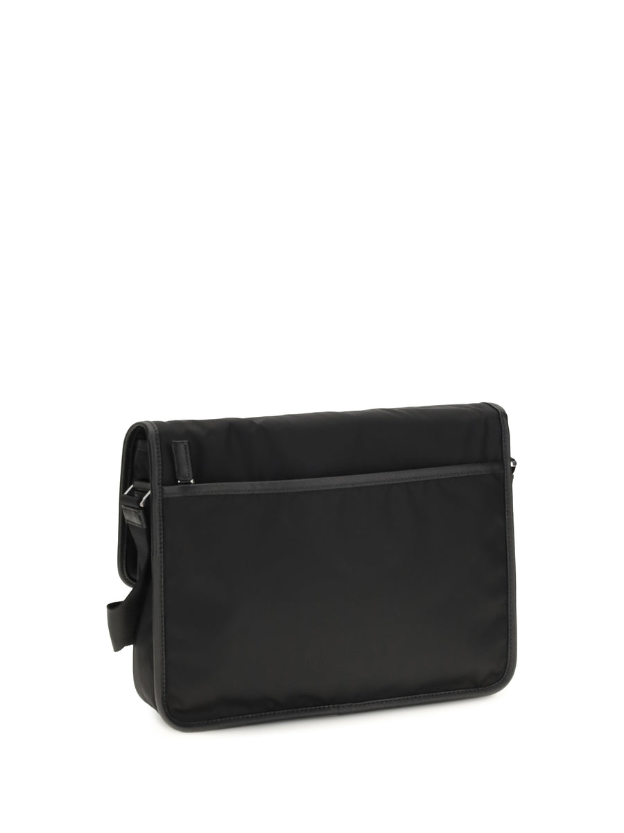 Shoulder Bag Re-Nylon And Saffiano Black Recycled Polyamide