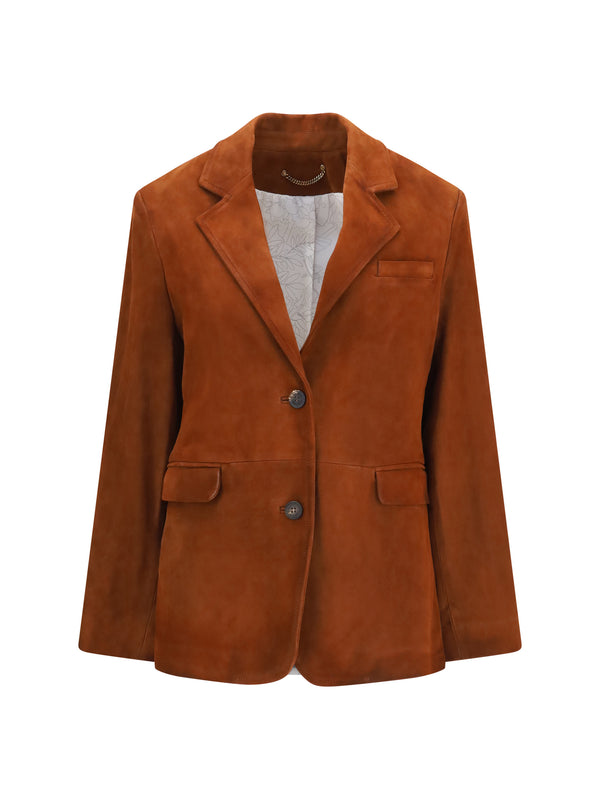 Leather Jacket Single-Breasted Cambridge Brown Sheepskin
