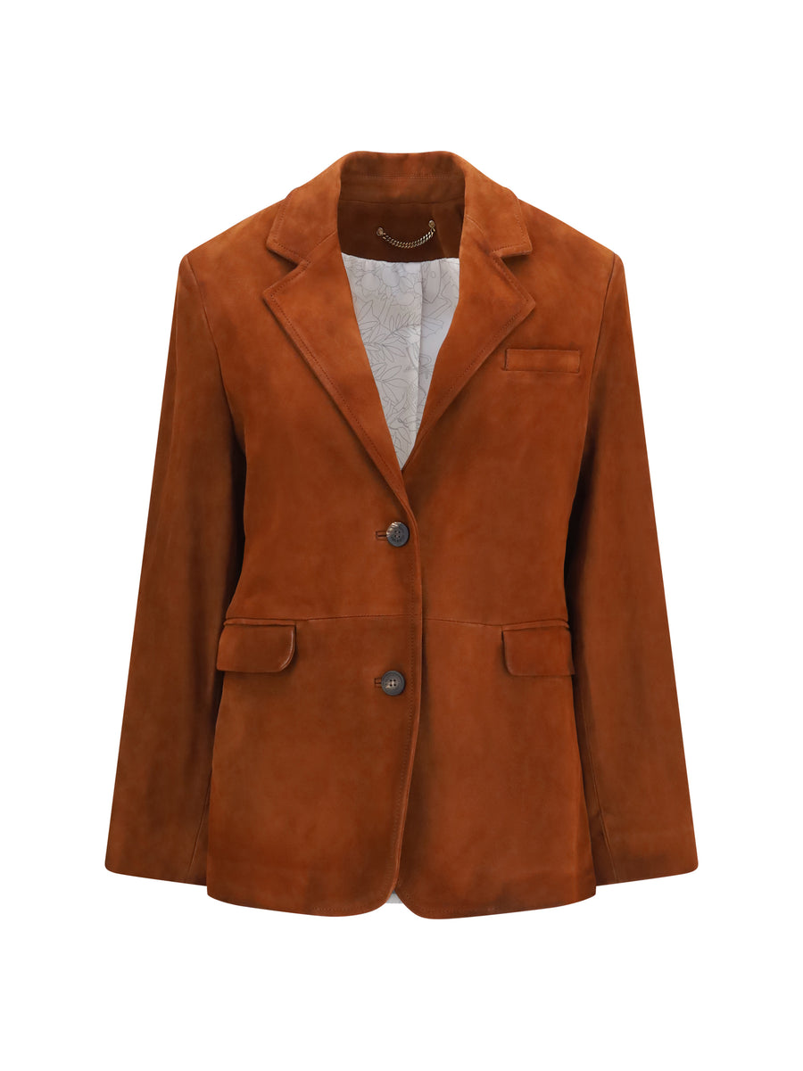 Leather Jacket Single-Breasted Cambridge Brown Sheepskin