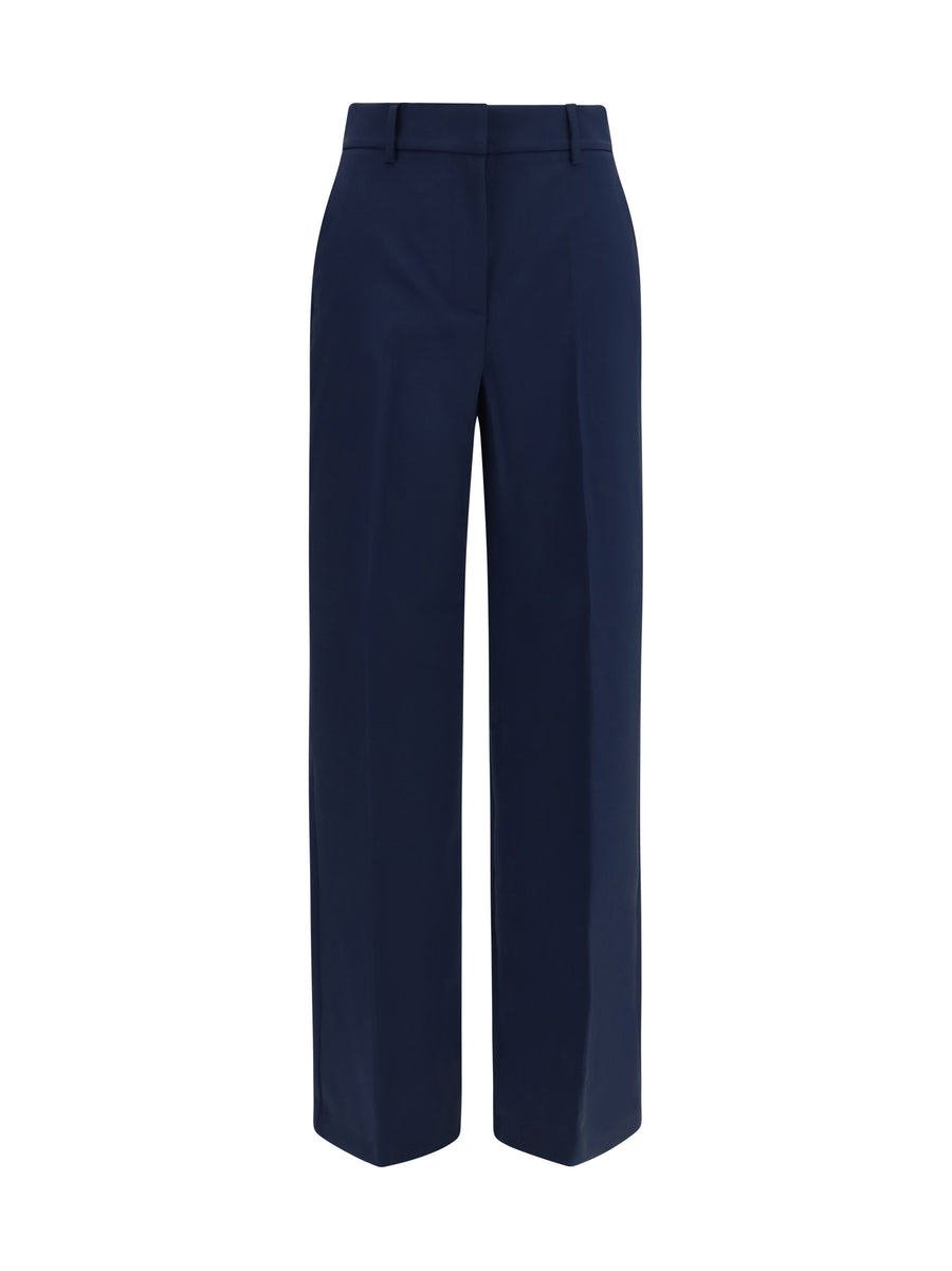 Palazzo Trousers, Stretch Wool Multicolour Fleece (ovis Aries) Knitwear