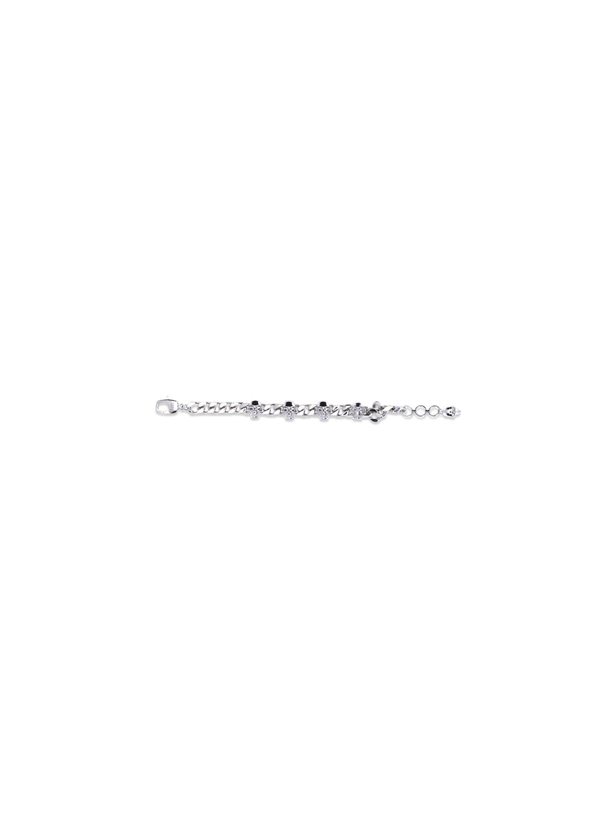 Alexander McQueen Palladium metal bracelet in silver