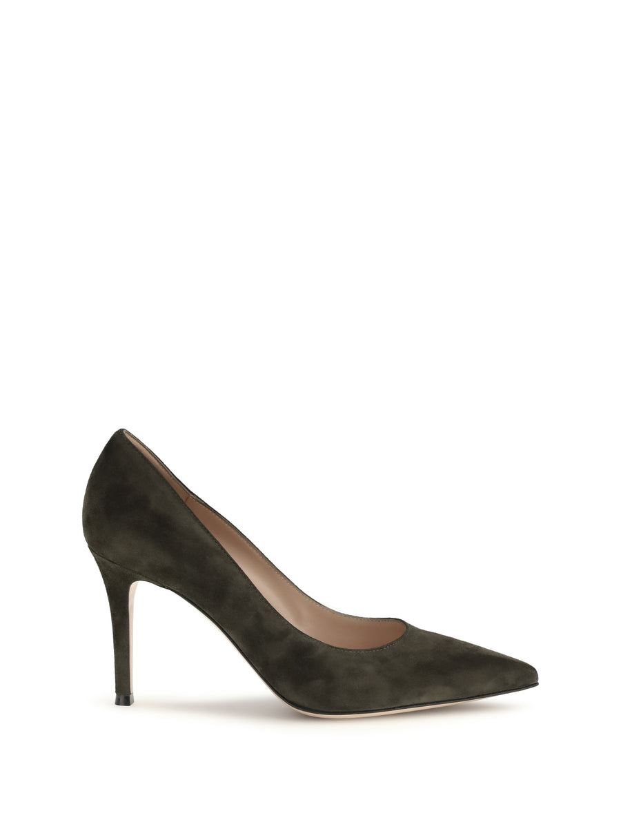 Pumps Suede Dark Olive