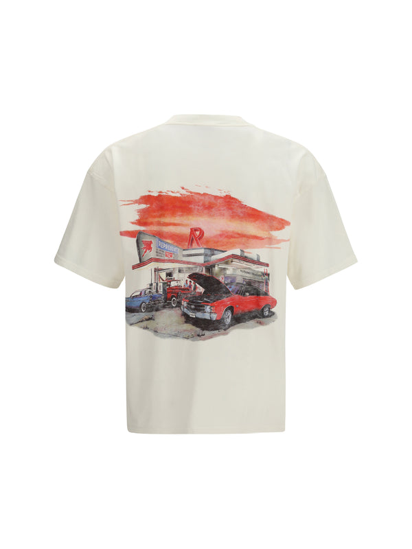 T-Shirt 24 Hour Service Flat White Cotton T-shirts