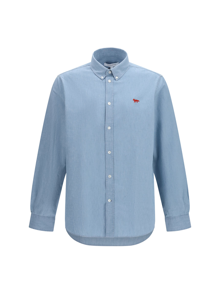 Maison Kitsuné 100% Cotton shirt in blue