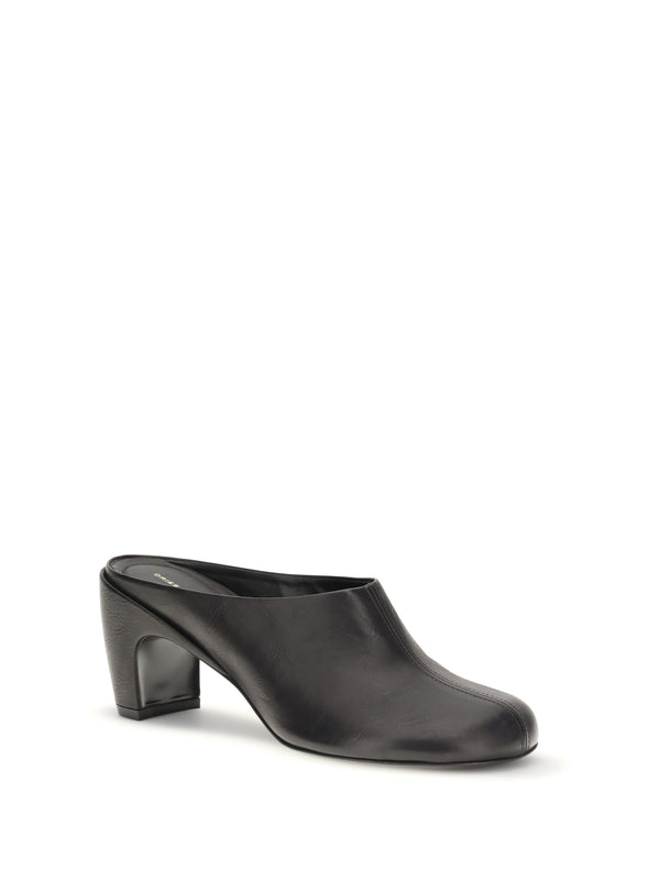 Leather Mules Black Calf Sandal
