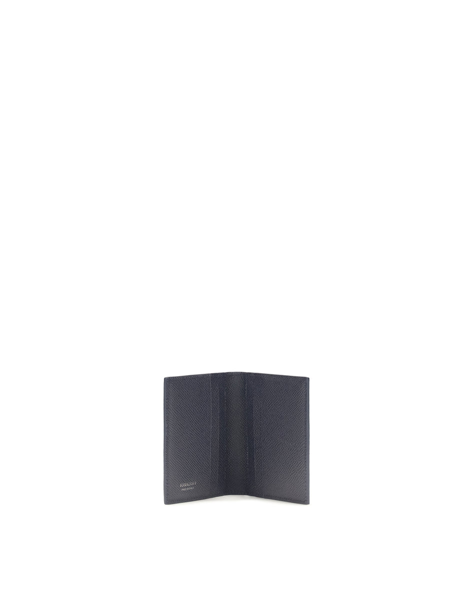 Card Holder Gancini New Navy Calf Leather Umbrellas