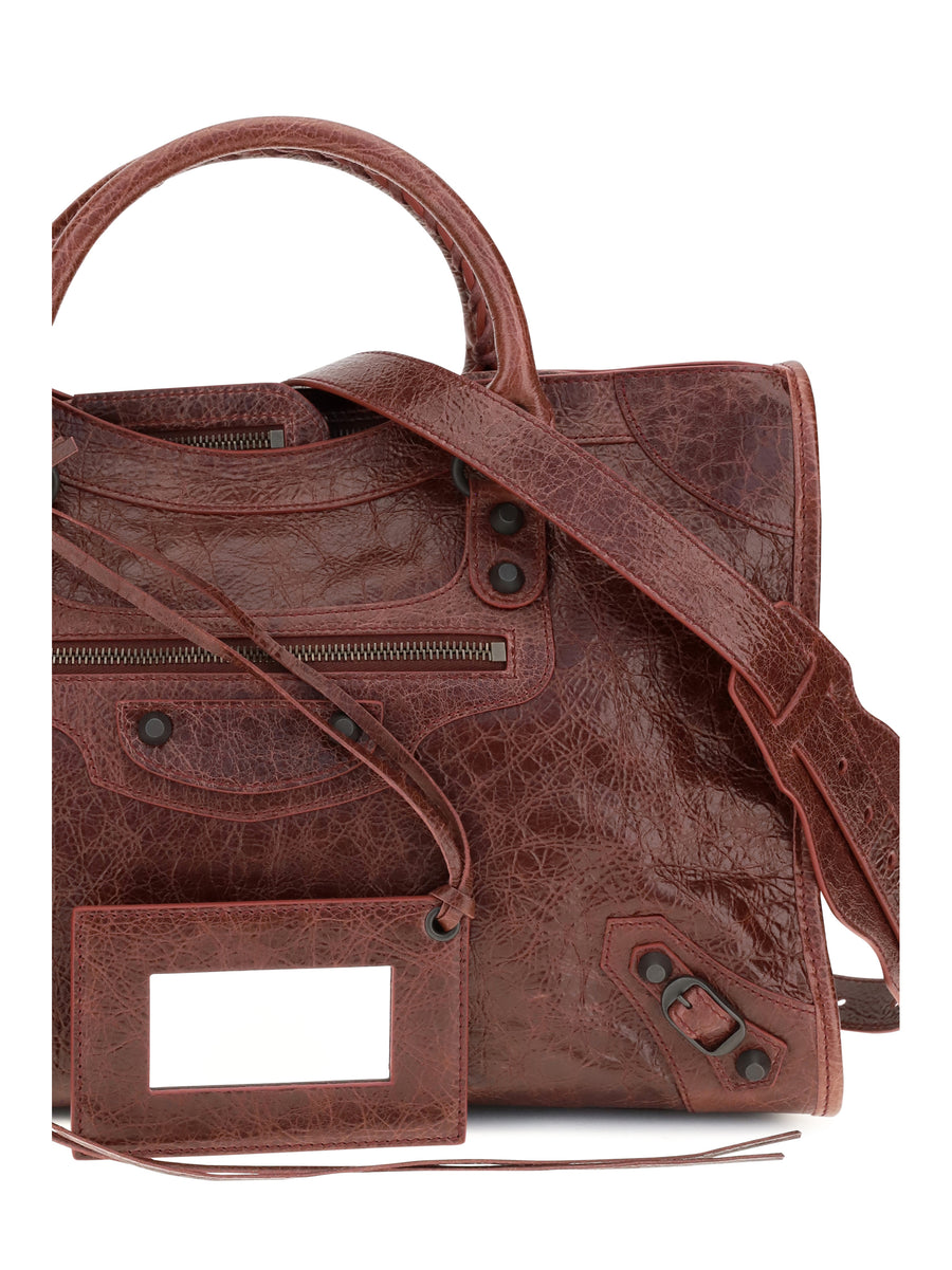 Handbag Le City Medium Berry Red Leather Lambskin Handbags