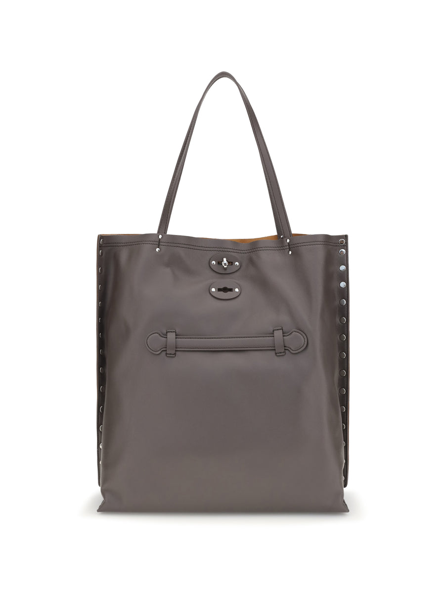Zanellato 100% Calf Leather Bos Taurus shoulder bag in brown