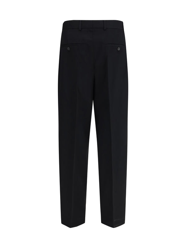Tailored Trousers Black Polyester